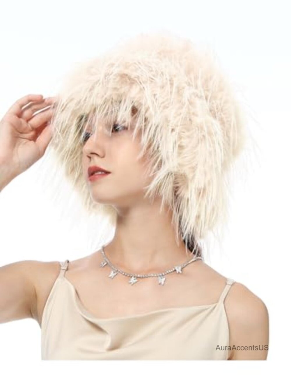 Faux Fur Bucket Hat Winter Fluffy Fisherman Cap Warm Solid